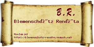 Blemenschütz Renáta névjegykártya